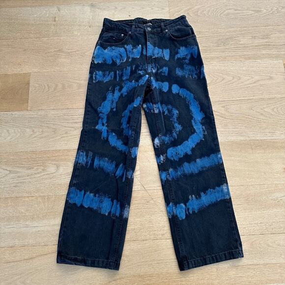 The Ragged Priest - Beyond Tie Dye Jeans in Black and Blue - Picture 1 of 4